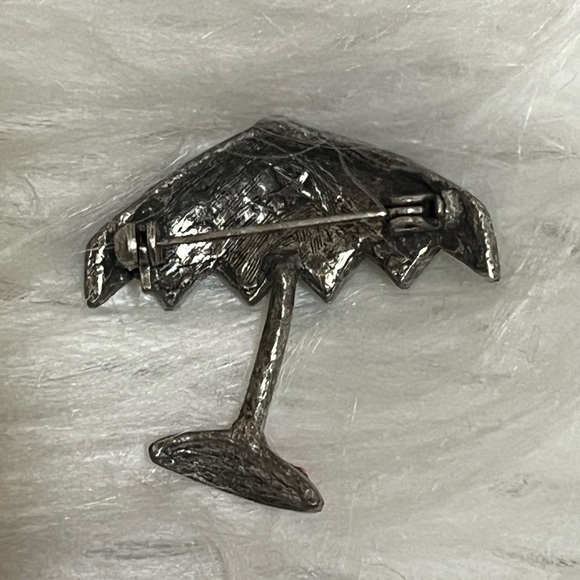 Vintage Umbrella Brooch - Picture 5 of 10
